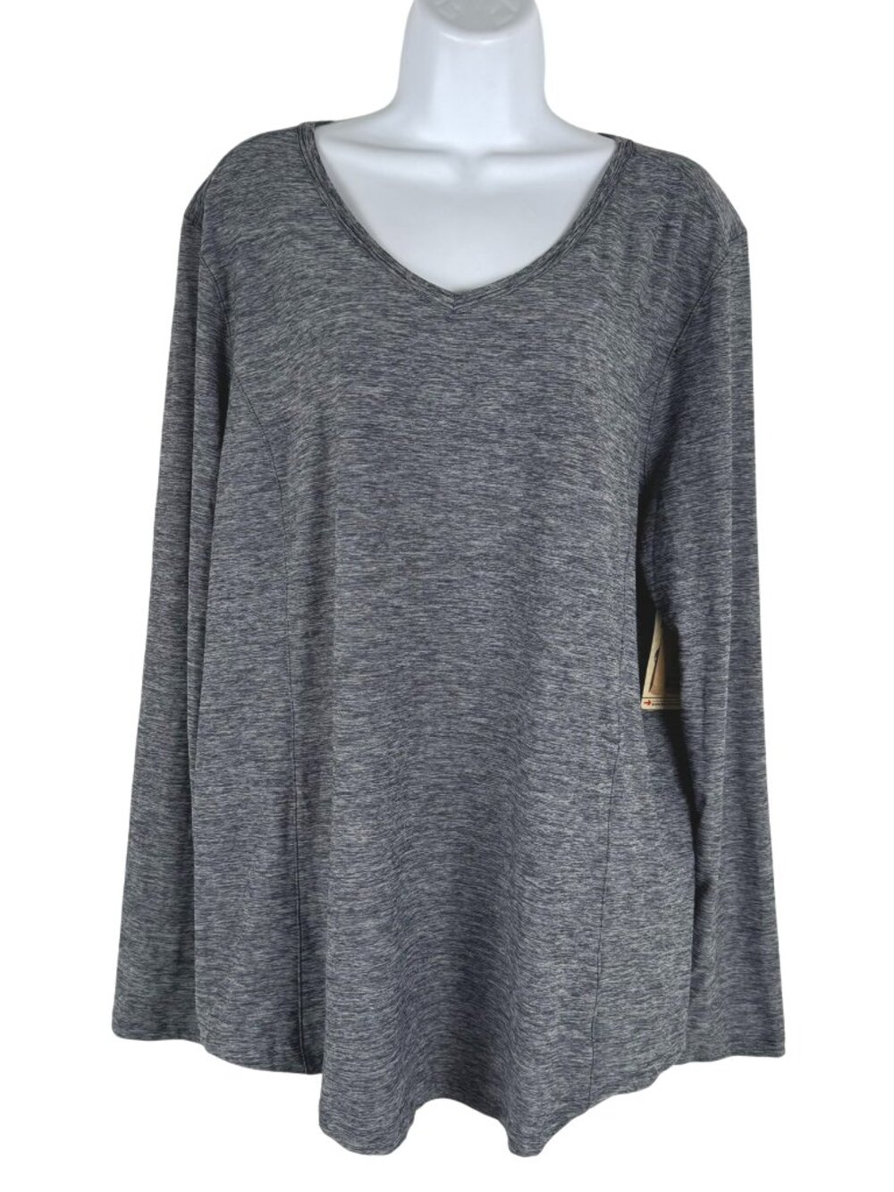 Duluth Armachillo Long Sleeve V-Neck T-Shirt Womens XL Blue Gray NWT TP-4070